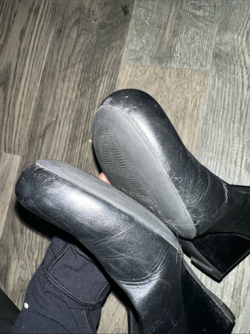 Clarks collection‎ Flores Tulip Wedge Pump Black Leather womens size 8